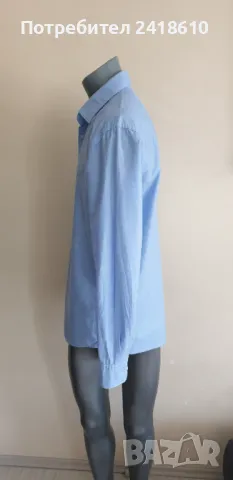 Hugo Boss Len / Organic Cotton  Slim Fit Mens Size 42 - L - 16 /1/2 НОВО! ОРИГИНАЛ! Мъжка Риза!, снимка 8 - Ризи - 50436194