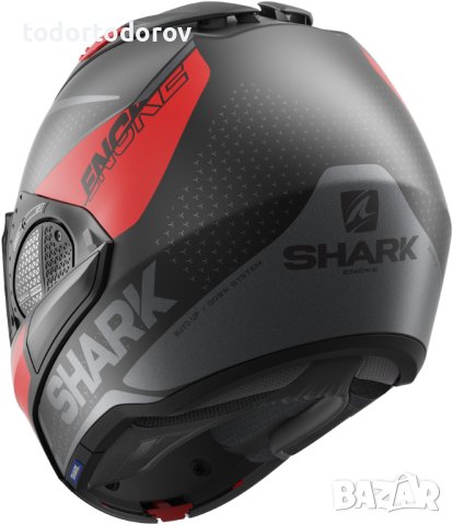 Отваряема мото каска SHARK EVO GT-ENCKE RED/BLACK,L 59-60см. NEW, снимка 2 - Аксесоари и консумативи - 42613770