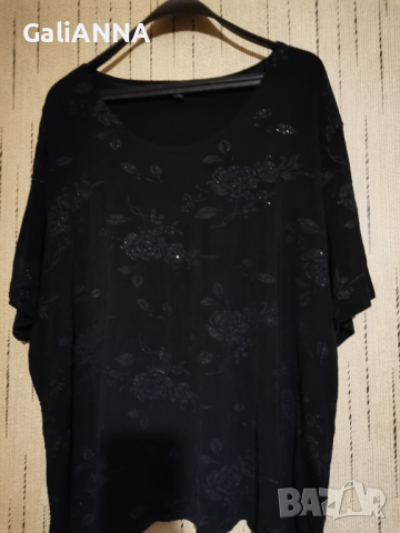 СТРАХОТНА ТУНИКА СЪС СРЕБРИСТО РАЗМЕР 3-4XL, снимка 6 - Туники - 36578436