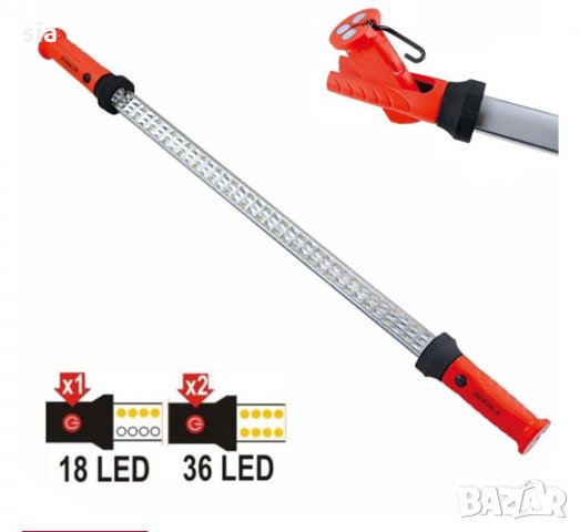Работна лампа, Акумулаторен LED фенер, подвижна работна лампа, 107см., снимка 2 - Аксесоари и консумативи - 30233640