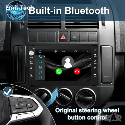 7” мултимедия за VAG група – CarPlay Android Auto Bluetooth, снимка 5 - Аксесоари и консумативи - 55960581
