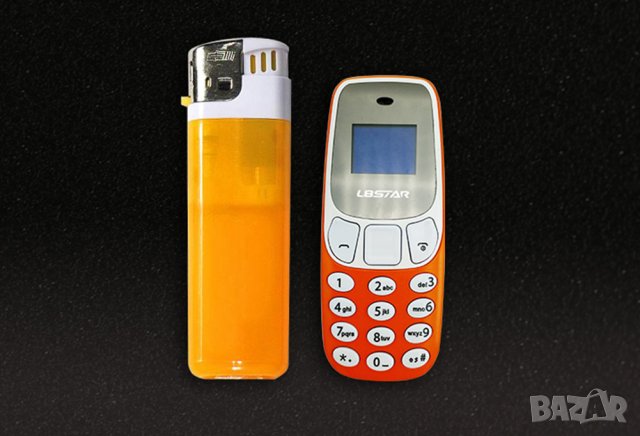 Мини телефон, BM10, с промяна на гласа, малък телефон, L8Star BM10, Nokia 3310 Нокия, оранжев, снимка 2 - Телефони с две сим карти - 37122845