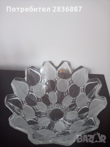 Красива кристална фруктиера/купа/ Бохемия, снимка 2 - Чинии - 31685831