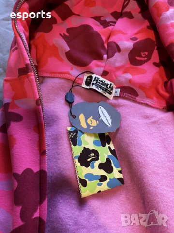 Суичър (блуза с качулка) Bape A Bathing Ape Pink Camo M L XL 2XL розов, снимка 4 - Суичъри - 36744454