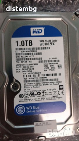 Твърд диск , Hard disk Western Digital WD10EZRX 1TB SATA HDD , снимка 1 - Твърди дискове - 40746384