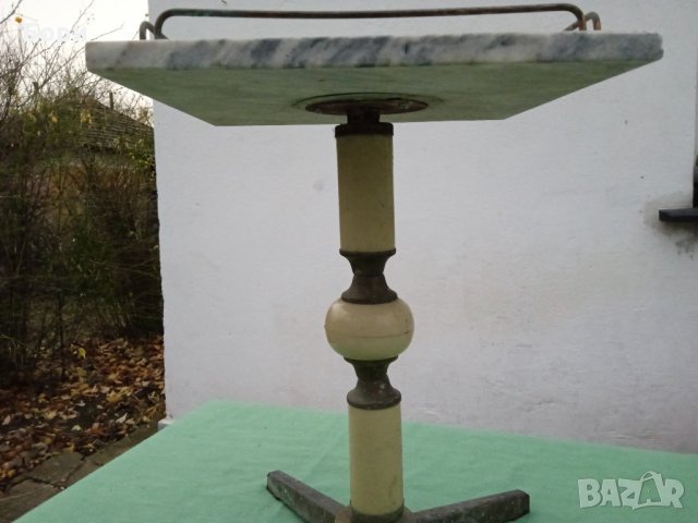 Стара мраморна масичка поставка, снимка 5 - Други ценни предмети - 35119954