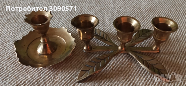 Бронзови и дървени свещници, снимка 9 - Декорация за дома - 52678963