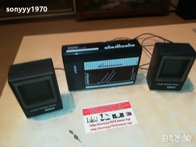 usef-walkman+speakers 1006221945, снимка 10 - Радиокасетофони, транзистори - 37045699