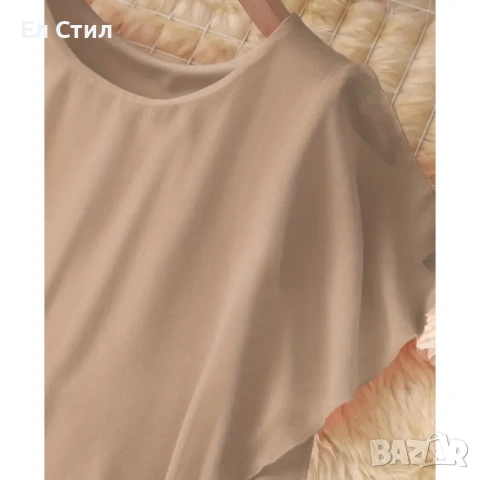 💕Официална рокля с шифон и основа от трикотажна материя, снимка 3 - Рокли - 53945087