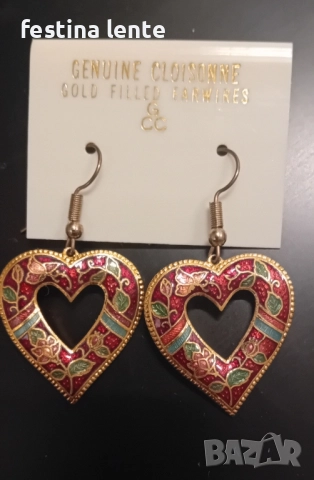 Емайлирани,винтидж обици