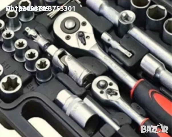 Професионален комплект гедоре 108 Части KRAFTROYAL, снимка 4 - Гедорета - 50772099