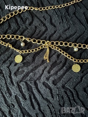 Златист колан+подарък колие, снимка 4 - Колани - 37021661