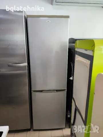 сив хладилник с фризер , снимка 1