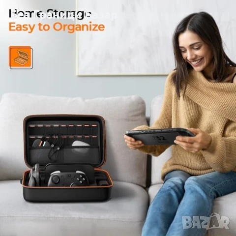 Нов калъф Куфарче за Switch 2 2025 с твърд корпус и място за 20 игри, снимка 6 - Аксесоари - 50834689