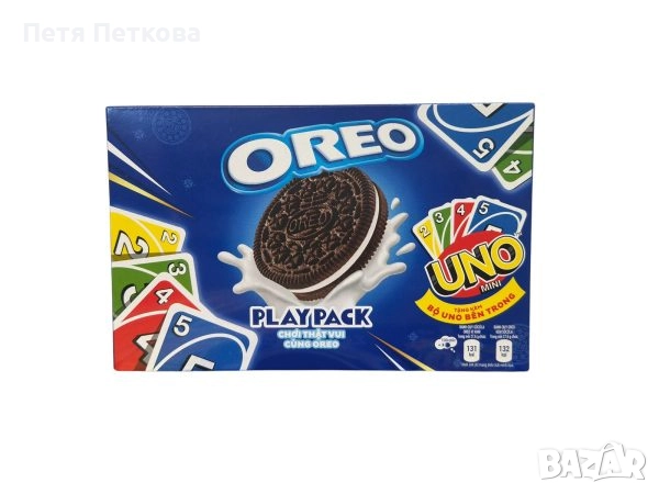 Бисквити OREO с подарък карти UNO - 258гр.