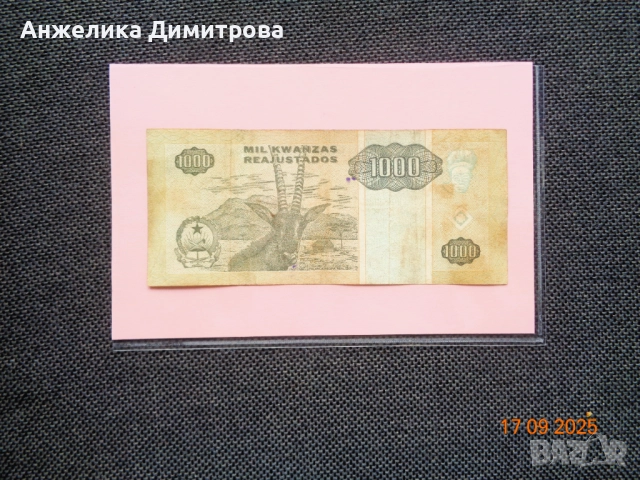1000 от Ангола -1995г , снимка 2 - Нумизматика и бонистика - 51755716