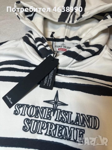 Stone island X supreme  Суичър, снимка 2 - Суичъри - 52258644