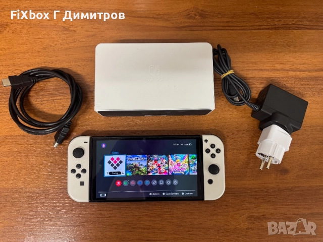 Хакнат Nintendo Switch Oled +128gb  Kefir Atmosphere с много игри 