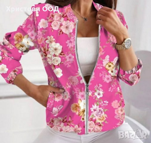 Ново дамско яке на цветя, снимка 4 - Якета - 33858411
