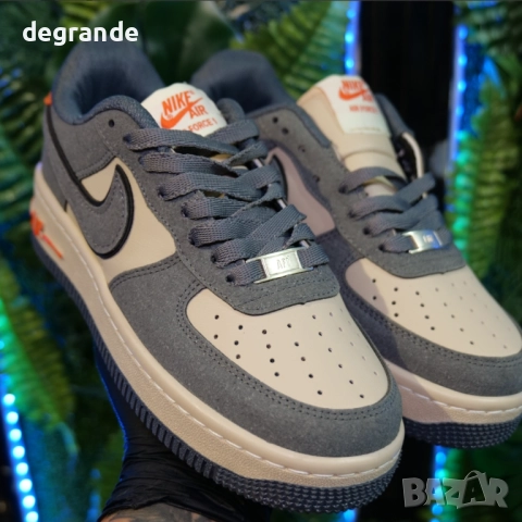 Маратонки Nike Air Force 1 - сиво с оранжево, снимка 2 - Маратонки - 51629702
