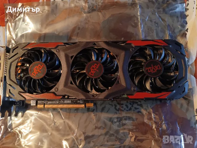 Продавам видеокарта Power Color Red Devil RX 570, снимка 1