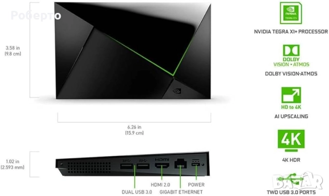 Медиен плейър nVIDIA Shield TV Pro, Android TV, снимка 5 - Приемници и антени - 52924151
