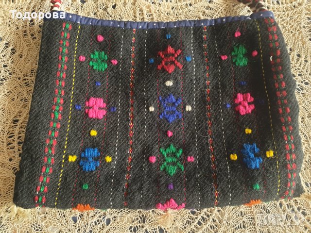 Автентична вълнена ръчнотъкана овчарска торбичка, снимка 2 - Антикварни и старинни предмети - 40692206