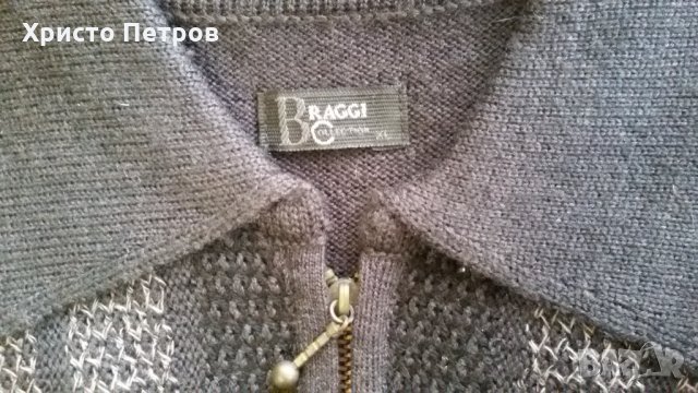 МАРКОВ МЪЖКИ ПУЛОВЕР, ЧУДЕСЕН - BRAGGI, ИТАЛИЯ, снимка 3 - Пуловери - 30974134