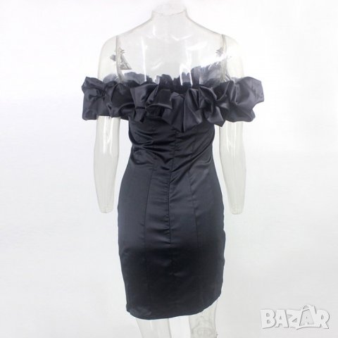 Празнична елегантна черна рокля с воали , снимка 11 - Рокли - 25514949