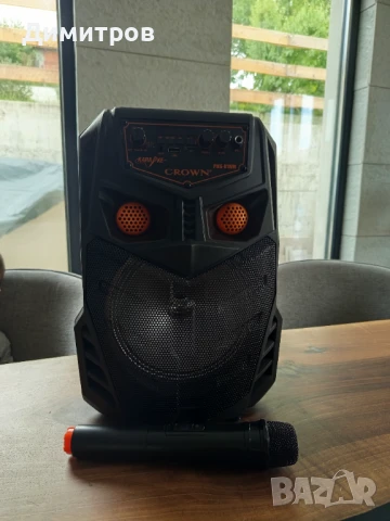 Караоке тонколона и микрофон crown, снимка 2 - Караоке - 50483239