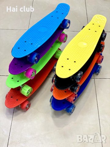 Пениборд скейтборд/penny board /led wheel/Пениборд светещ, снимка 3 - Скейтборд, ховърборд, уейвборд - 30904943