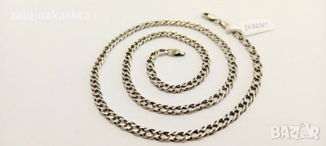 Сребърен синджир-12.58гр/925, снимка 3 - Колиета, медальони, синджири - 38356660