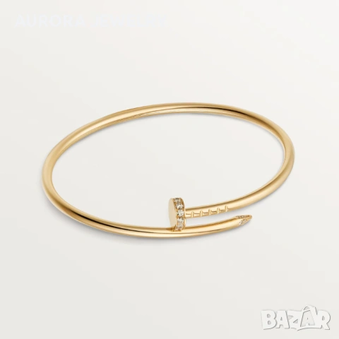 CARTIER Nail Juste un Clou Small Thin Gold Diamonds Гривна Пирон, снимка 10 - Гривни - 53054369