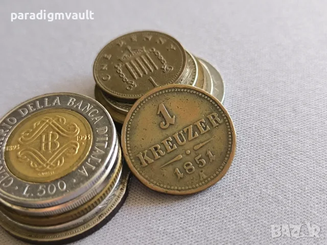 Монета - Австрия - 1 кройцер | 1851г.; серия А