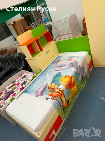 010911   детска стая легло 190/80 см + двукрилен  200/130 MDF МДФ гардероб цена 2 2 3  евро бюро 110, снимка 3 - Спални и легла - 55899018