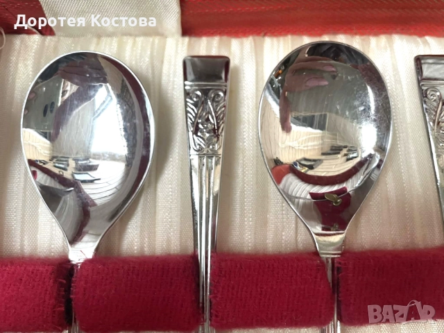 Красив комплект от Англия в оригиналната му кутия, снимка 4 - Антикварни и старинни предмети - 52641559