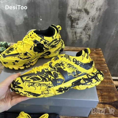 Balenciaga Track Sneaker "Black/Neon Yellow Laces" 