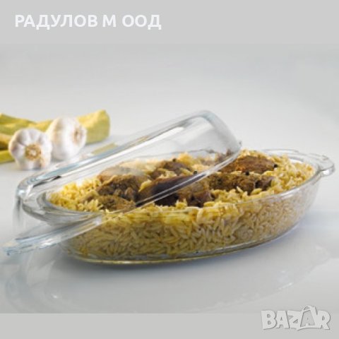 Йенска тенджера овал Borcam 4л, огнеупорен съд, йена елипса