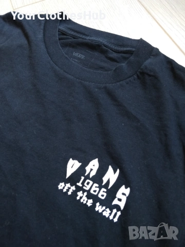 Vans 1966 Off The Wall Black Serpent Snake XS size Дамска тениска, снимка 3 - Тениски - 53981047