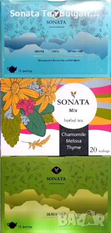 Мента Липа Мащерка Маточина Лайка Зелен български билков чай Соната Sonata