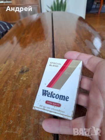 Стара кутия от цигари Welcome, снимка 3 - Други ценни предмети - 39566060