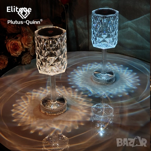 Настолна лампа с USB кабел и дистанционно тип кристална чаша , снимка 3 - Друга електроника - 52904494