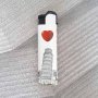 2993 Ветроустойчива запалка с декорация сърце стил Париж, снимка 6