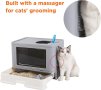 Голяма котешка тоалетна с капак P-ZM129, снимка 2