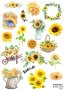 Скрапбук стикери за декорация планер слънчогледи sunflowers самозалепващ лист А5 - различни видове, снимка 2
