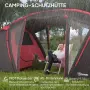 Тунелна палатка Outsunny, къмпинг палатка за 4-6 души, с 3 отделения, снимка 5