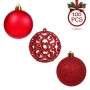 Комплект коледни топки червени 3–6 см 100 бр._1111970, снимка 2