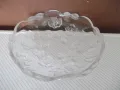 Чиния стъклена с флорални мотиви за ядки , плодове и други, снимка 2