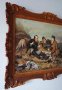 Охотники на привале - Василий Перов, живопис, маслени бои, резбована рамка , снимка 3