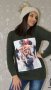 Нови! Пуловер с две лица, блондинка, фотограф и фен на Мини Маус , снимка 3